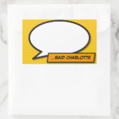 Je berichtenbeluistje voor retrospectief stripboek rechthoekige sticker (Tas)