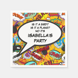 Je berichtenbeluistje voor retrospectief stripboek servet