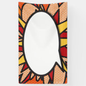 Je berichtenbeluistje voor retrospectief stripboek spandoek (Verticaal)