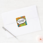 Je berichtenbeluistje voor retrospectief stripboek vierkante sticker (Envelop)