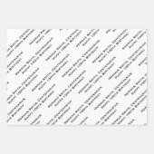 Je berichtpatroon All-over Print - zwart/wit Inpakpapier Vel (Voorkant 3)