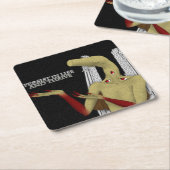 Je beschermengel geeft bemoedigende woorden kartonnen onderzetters (Schuin)