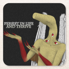 Je beschermengel geeft bemoedigende woorden kartonnen onderzetters