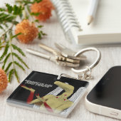 Je beschermengel geeft bemoedigende woorden sleutelhanger (Voorkant Rechts)