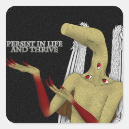 Je beschermengel geeft bemoedigende woorden vierkante sticker