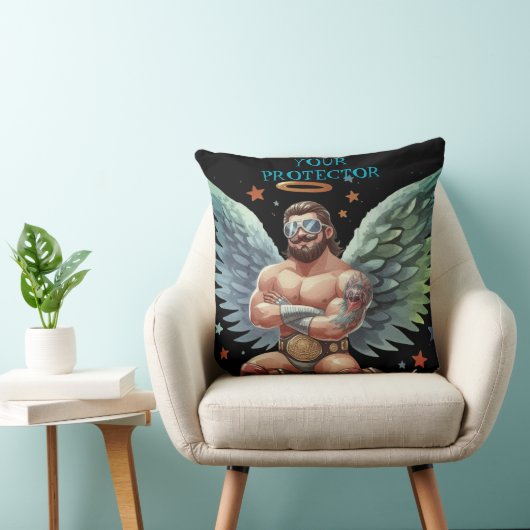 Je beschermer beschermengel Show worstelaar Kussen (Stoel)