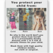 Je beschermt je kind tegen.. sticker (Voorkant)