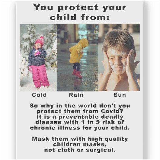 Je beschermt je kind tegen.. sticker (Voorkant)