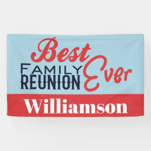 Je beste familiereünie ooit Blauwe BBQ-banner Spandoek