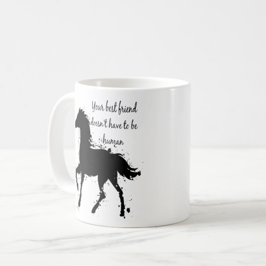 Je beste vriend-Inspirerend-paard-prijsopgave art Koffiemok (Voorkant links)