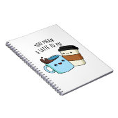 Je Betekent Een Latte Voor Mij Grappige Koffie Pun Notitieboek (Rechterzijde)
