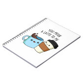 Je Betekent Een Latte Voor Mij Grappige Koffie Pun Notitieboek (Linkerzijde)