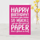 Je Betekent Zo Veel Voor Mij Grappige Verjaardag Kaart (Gele Bloem)