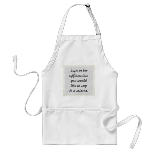 Je bevestiging op een spiegelontwerp Aprons Standaard Schort (Voorkant)
