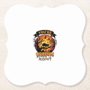 Je Bezorgt Me De Rillingen Halloween Zwarte Kat Vo Kartonnen Onderzetters