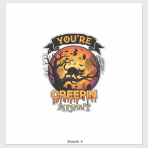 Je Bezorgt Me Koude Rillingen Halloween Zwarte Kat Sticker