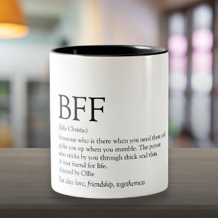 Je BFF-definitie Beste vriendenkring Modern Tweekleurige Koffiemok