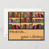 Je bibliotheek vriend briefkaart (Voorkant / Achterkant)
