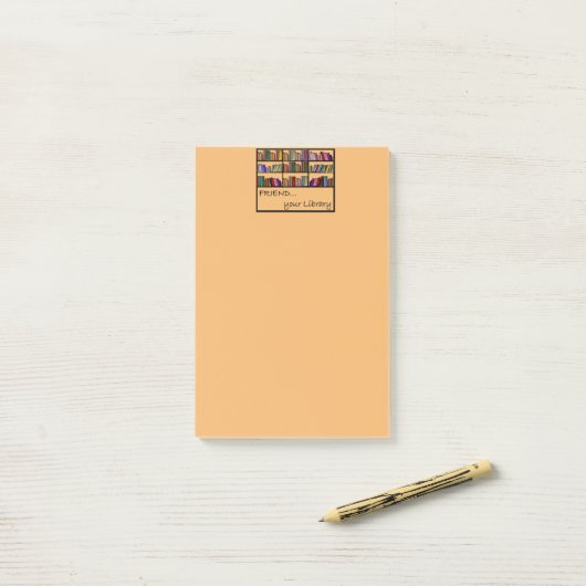Je bibliotheek vriend post-it® notes (Op bureau)