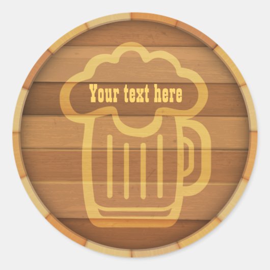 Je bier aanpassen ronde sticker (Voorkant)