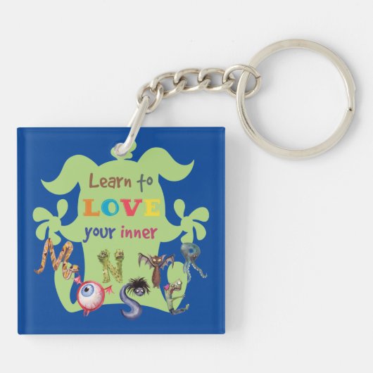 Je binnenste monster belichamen sleutelhanger (Achterkant)