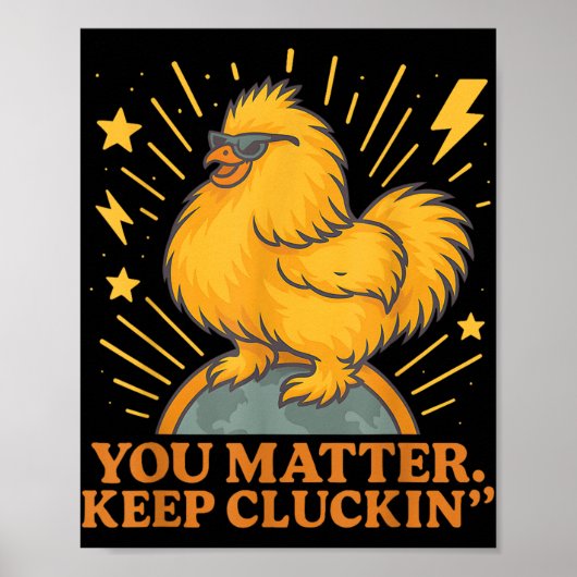 Je blijft grappige kippepun knuffelen poster (Voorkant)