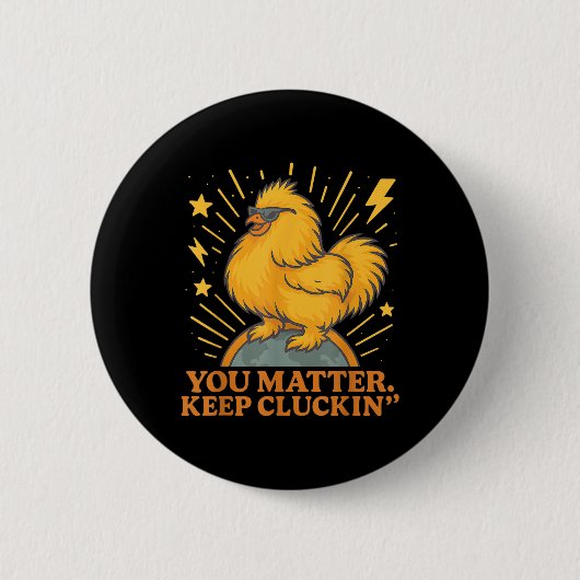 Je blijft grappige kippepun knuffelen ronde button 5,7 cm (Voorkant)