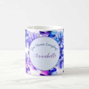 Je bloeit elke dag emotionele boodschap vaste plan koffiemok