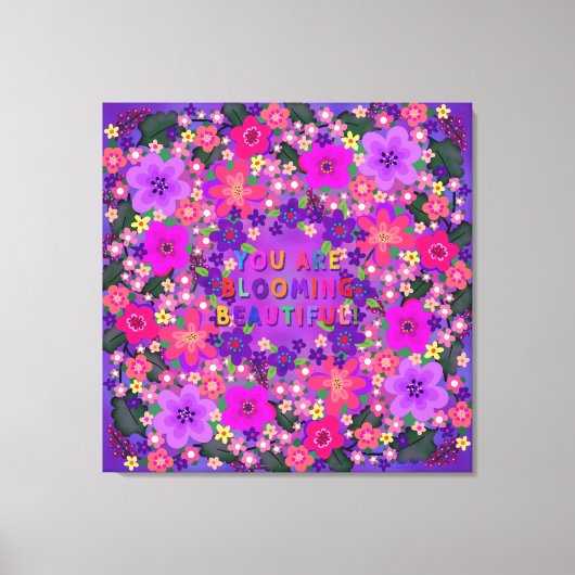 Je bloeit mooie Boho-bloemen. Canvas Afdruk (Voorkant)