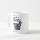 Je Blue Frenchie Oordeelt Grappig Ontwerp Koffiemok (Voorkant links)