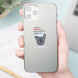 Je Blue Frenchie Oordeelt Grappig Ontwerp Sticker