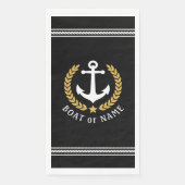 Je boot of familienaam Anchor Laurel Rope Black Servet (Voorkant)