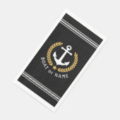 Je boot of familienaam Anchor Laurel Rope Black Servet (Hoek)