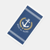 Je boot of familienaam Anchor Laurel Rope Blue Servet (Hoek)