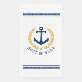 Je boot of familienaam Anchor Laurel Rope Stripe Servet (Voorkant)