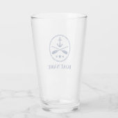 Je boot of naam Anchor & Oars Navy Blue Glas (Achterkant)