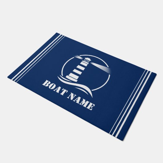 Je boot of naam Classic Nautical Lighthouse Deurmat (Schuin)