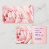 Je Bord roze rozen koninklijke Paarse tekst Visitekaartje (Voorkant / Achterkant)