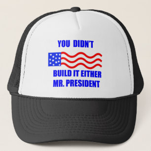 je bouwde het niet trucker pet