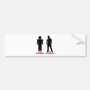 Je Boyvriend. Mijn vriendje. Bumpersticker