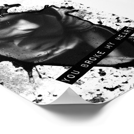 je brak mijn hart anatomisch hart poster (Hoek)