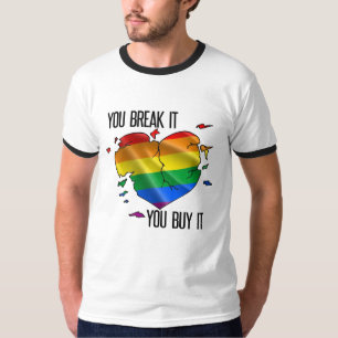 Je breekt het, je koopt het t-shirt