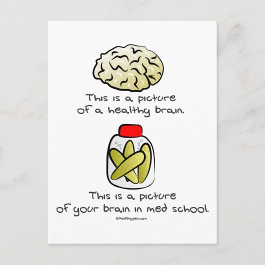 Je brein in de Med School Briefkaart (Voorkant)