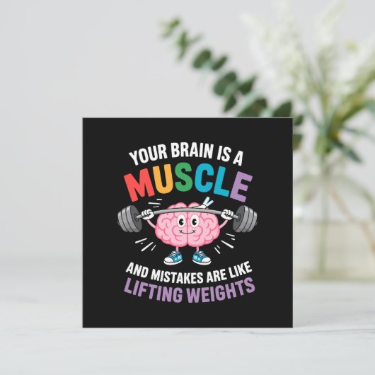 Je brein is een spier - Groei Mindset Quote (Staand voorkant)