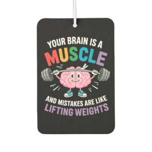 Je brein is een spier - Groei Mindset Quote Luchtverfrisser