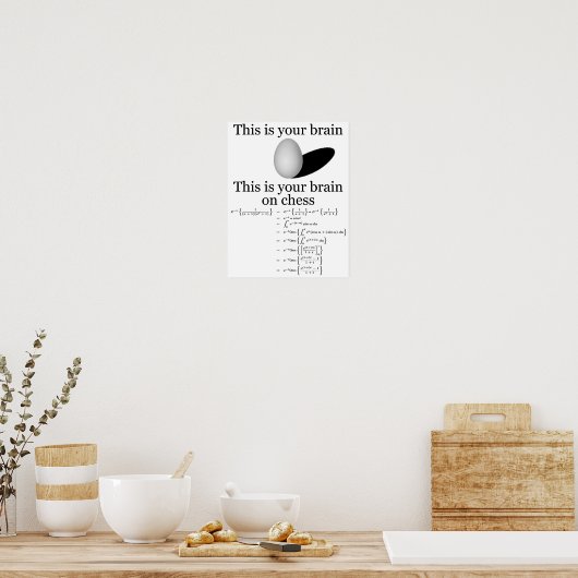 Je brein op schaak poster (Keuken)