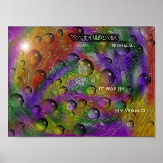 Je brein wil dat het in mijn wereld was 4 poster (Voorkant)