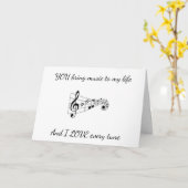 JE BRengt muziek IN MIJN LEVEN--LIEFDEVOL VERJAARD Kaart (Gele Bloem)