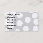 Je brief, Monogram. Stippen met Black Splat. Visitekaartje (Achterkant)