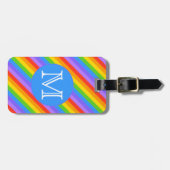 Je brief, regenboogstripes Monogram. Bagagelabel (Voorkant horizontaal)